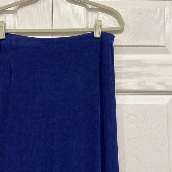 chico’s Travelers Maxi Skirt Womens Blue Pull On Elastic Waist chicos Size 3 - Picture 2 of 6